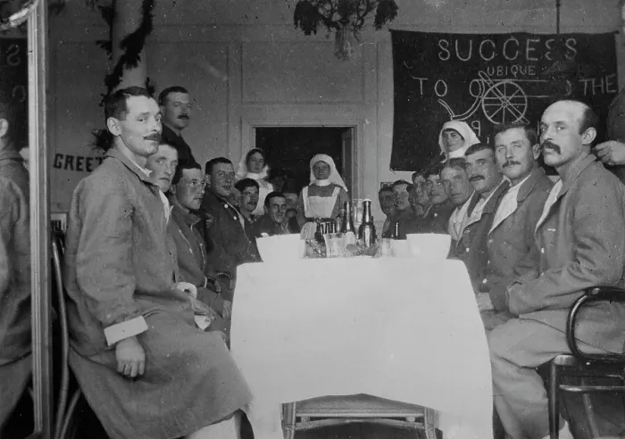 Framed Print : A spread in Nova Scotia ward, Le Touquet, between 1914 and c1915. Creator: Bain News Service Framed Print : A spread in Nova Scotia ward, Le Touquet, between 1914 and c1915. Creator: Bain News Service