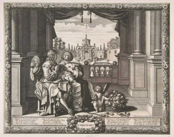 Framed Print : Spring, 1635-37. Creator: Abraham Bosse Framed Print : Spring, 1635-37. Creator: Abraham Bosse
