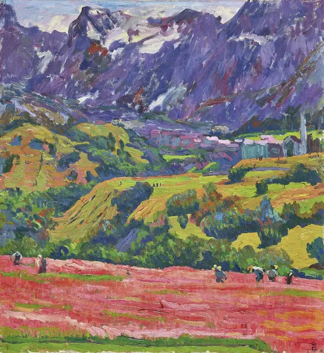 Framed Print : Spring in Bergell, 1912. Creator: Giacometti, Giovanni (1868-1933) Framed Print : Spring in Bergell, 1912. Creator: Giacometti, Giovanni (1868-1933)