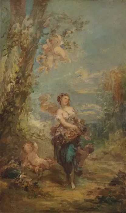 Framed Print : Spring, c1802, (1938). Artist: Marguerite Gerard Framed Print : Spring, c1802, (1938). Artist: Marguerite Gerard