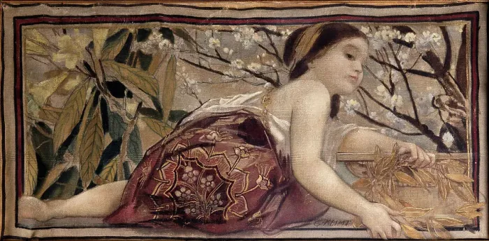 Framed Print : Spring, c1884. Creator: Klimt, Gustav (1862-1918) Framed Print : Spring, c1884. Creator: Klimt, Gustav (1862-1918)