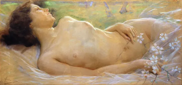 Framed Print : Spring dreams, c. 1895