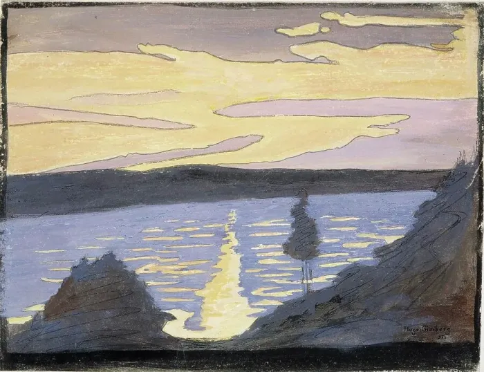 Framed Print : Spring Evening, Ice Break, 1897. Creator: Hugo Simberg Framed Print : Spring Evening, Ice Break, 1897. Creator: Hugo Simberg