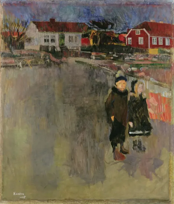 Framed Print : Spring Evening at Ula, 1905. Creator: Ludvig Karsten Framed Print : Spring Evening at Ula, 1905. Creator: Ludvig Karsten