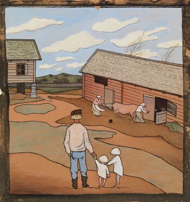 Framed Print : Spring Feeling, 1895. Creator: Hugo Simberg Framed Print : Spring Feeling, 1895. Creator: Hugo Simberg