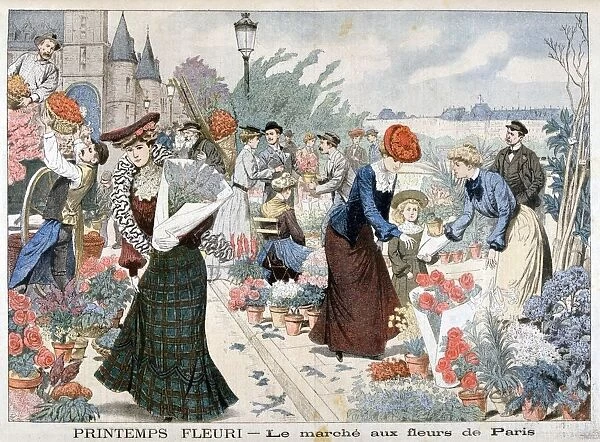 Spring flowers in a market, Paris, 1903
