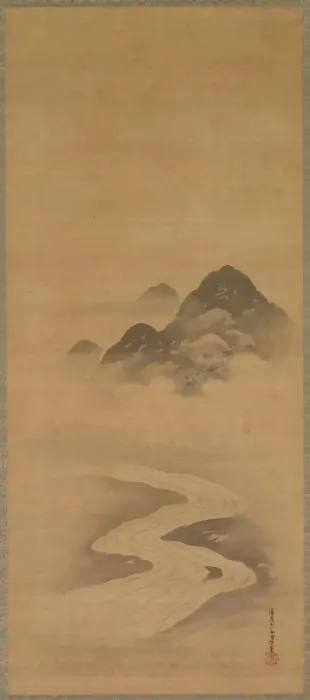 Framed Print : Spring Landscape, 17th century. Creator: Yukinobu Kiyohara (Japanese, 1643-1682) Framed Print : Spring Landscape, 17th century. Creator: Yukinobu Kiyohara (Japanese, 1643-1682)