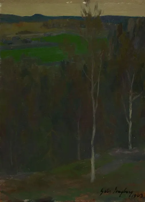 Framed Print : Spring Landscape, 1903. Creator: Gabriel Engberg Framed Print : Spring Landscape, 1903. Creator: Gabriel Engberg