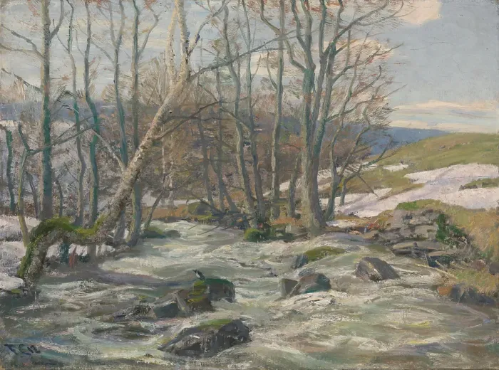 Framed Print : Spring at Mesna, 1912. Creator: Fredrik Jonas Lucian Botfield Collett Framed Print : Spring at Mesna, 1912. Creator: Fredrik Jonas Lucian Botfield Collett