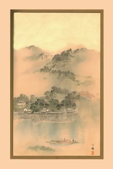 Framed Print : A Spring Morning on the River Yodo, c1870, (1886). Artist: Wilhelm Greve Framed Print : A Spring Morning on the River Yodo, c1870, (1886). Artist: Wilhelm Greve