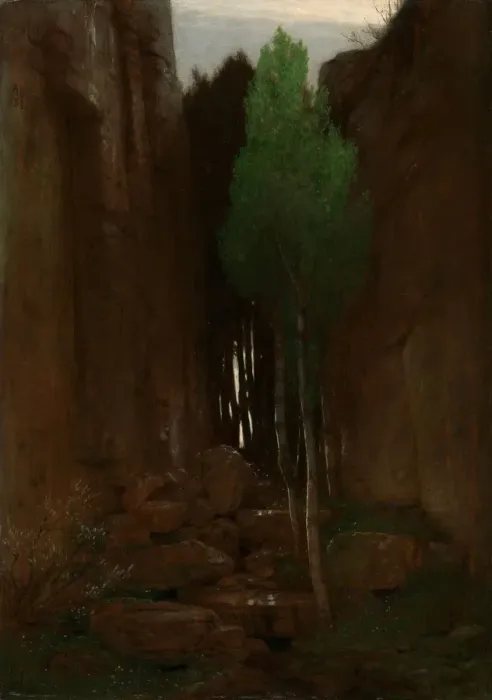 Framed Print : Spring in a Narrow Gorge, 1881. Artist: Bocklin, Arnold (1827-1901) Framed Print : Spring in a Narrow Gorge, 1881. Artist: Bocklin, Arnold (1827-1901)