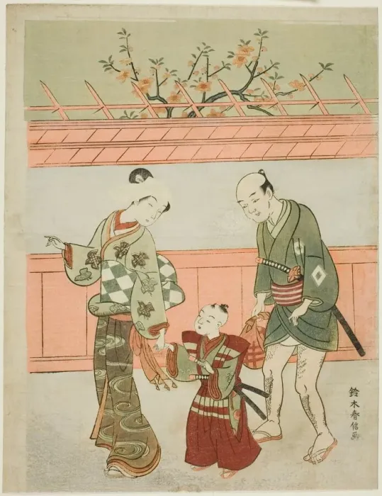 Framed Print : A Spring Outing, c. 1768. Creator: Suzuki Harunobu Framed Print : A Spring Outing, c. 1768. Creator: Suzuki Harunobu