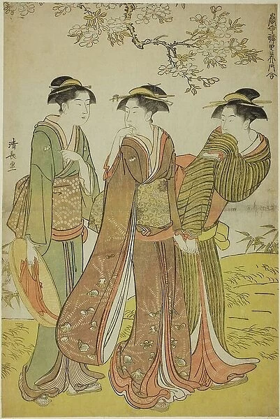 Spring Outing, from the series 'A Collection of Contemporary Beauties of the Pleasure... c. 1783. Creator: Torii Kiyonaga. Spring Outing, from the series 'A Collection of Contemporary Beauties of the Pleasure... c. 1783