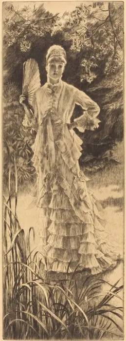 Framed Print : Spring (Printemps), 1878. Creator: James Tissot Framed Print : Spring (Printemps), 1878. Creator: James Tissot