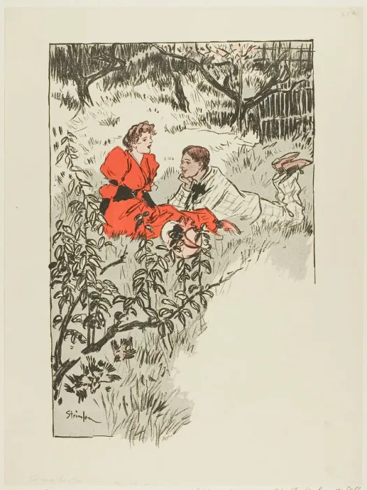 Framed Print : Spring, published April 16, 1893. Creator: Theophile Alexandre Steinlen Framed Print : Spring, published April 16, 1893. Creator: Theophile Alexandre Steinlen