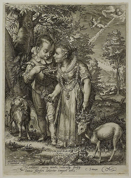 Spring, from The Four Seasons, 1601. Creator: Jan Saenredam
