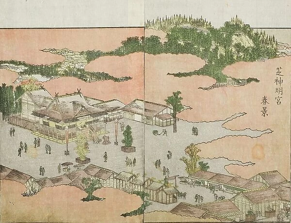 Spring, Shiba Shinmyogu, c1802. Creator: Hokusai