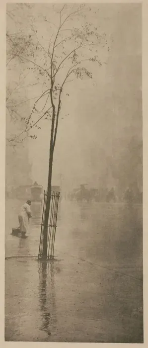 Framed Print : Spring Showers, 1900 / 01. Creator: Alfred Stieglitz Framed Print : Spring Showers, 1900 / 01. Creator: Alfred Stieglitz