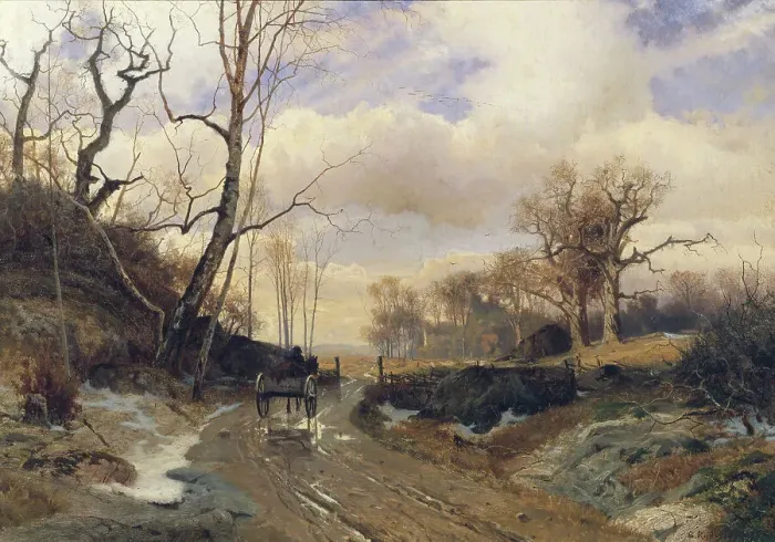 Framed Print : Spring in Skåne, 1868. Creator: Gustaf Rydberg Framed Print : Spring in Skåne, 1868. Creator: Gustaf Rydberg