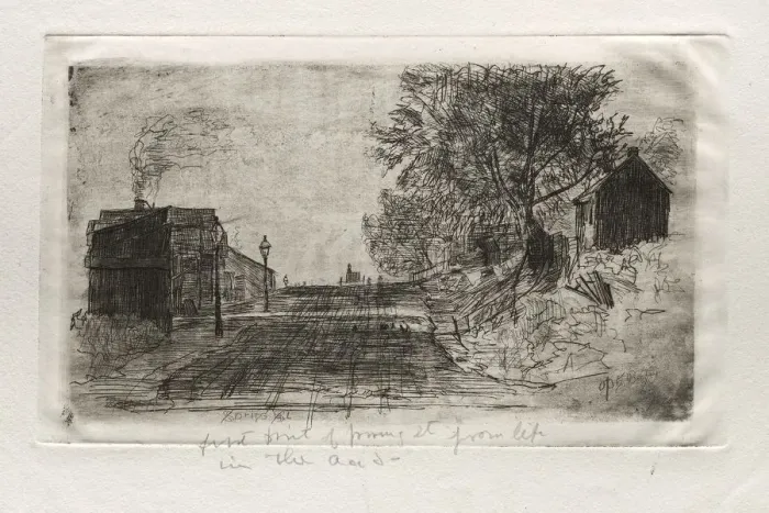 Framed Print : Spring Street, 1878. Creator: Otto H. Bacher (American, 1856-1909) Framed Print : Spring Street, 1878. Creator: Otto H. Bacher (American, 1856-1909)