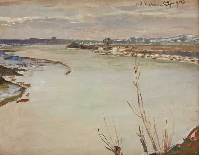 Framed Print : Spring Thaw, 1905. Creator: Jacek Malczewski Framed Print : Spring Thaw, 1905. Creator: Jacek Malczewski