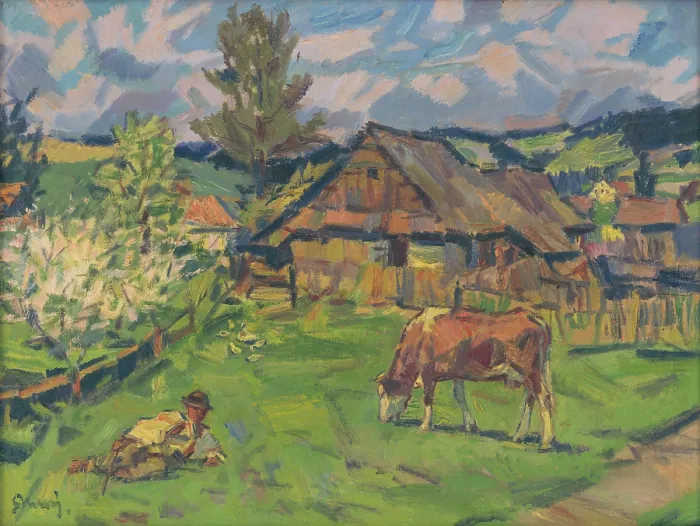 Framed Print : Spring in Zdiar, around 1936. Creator: Gustav Mally Framed Print : Spring in Zdiar, around 1936. Creator: Gustav Mally