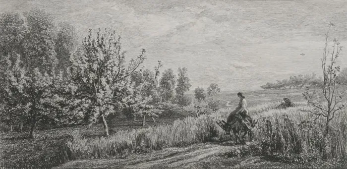 Framed Print : Springtime, 1857. Creator: Charles Francois Daubigny (French, 1817-1878) Framed Print : Springtime, 1857. Creator: Charles Francois Daubigny (French, 1817-1878)