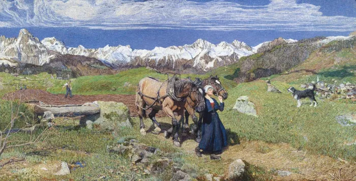 Framed Print : Springtime in the Alps (The Allegory of Spring), 1897 Framed Print : Springtime in the Alps (The Allegory of Spring), 1897