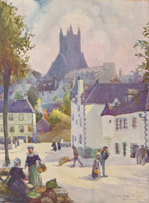Framed Print : Springtime in Brittany (Quimperle), 1911, (1913). Artist: Joseph Ratcliffe Skelton Framed Print : Springtime in Brittany (Quimperle), 1911, (1913). Artist: Joseph Ratcliffe Skelton