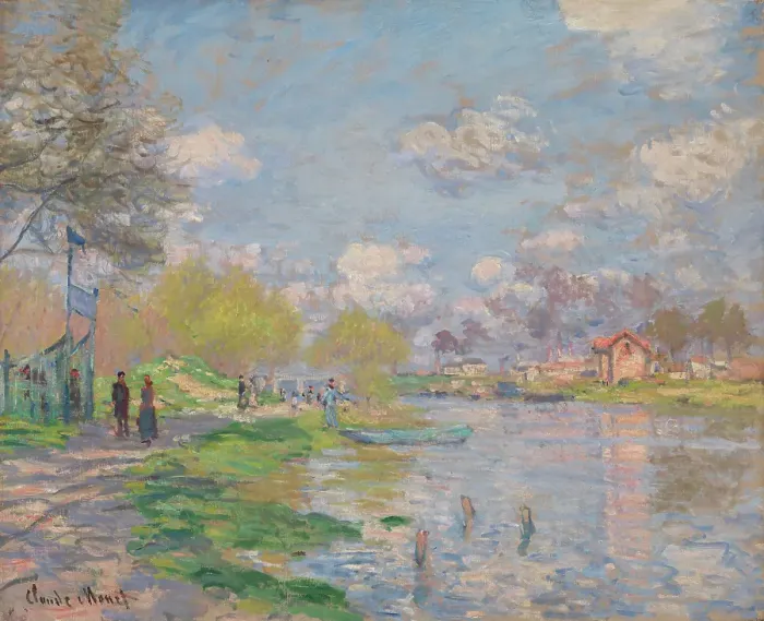 Framed Print : Springtime on the Ile de La Grande Jatte, 1878. Creator: Claude Monet