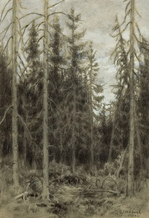 Framed Print : Spruce Taiga near Irkutsk, 1904. Creator: Boris Vasilievich Smirnov Framed Print : Spruce Taiga near Irkutsk, 1904. Creator: Boris Vasilievich Smirnov