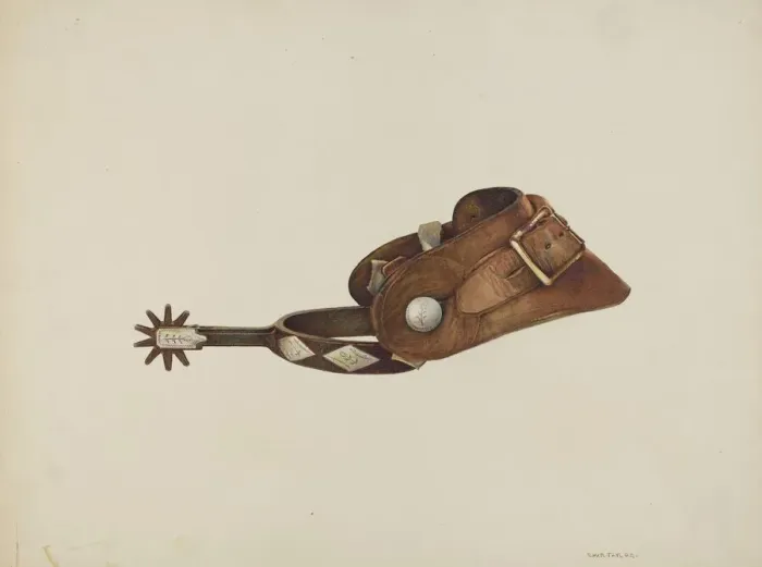 Framed Print : Spur, c. 1938. Creator: Robert W. R. Taylor Framed Print : Spur, c. 1938. Creator: Robert W. R. Taylor