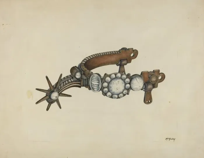 Framed Print : Spur, c. 1938. Creator: William McAuley Framed Print : Spur, c. 1938. Creator: William McAuley