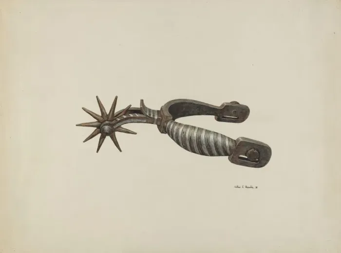 Framed Print : Spur, c. 1939. Creator: Arthur P. Reynolds Framed Print : Spur, c. 1939. Creator: Arthur P. Reynolds