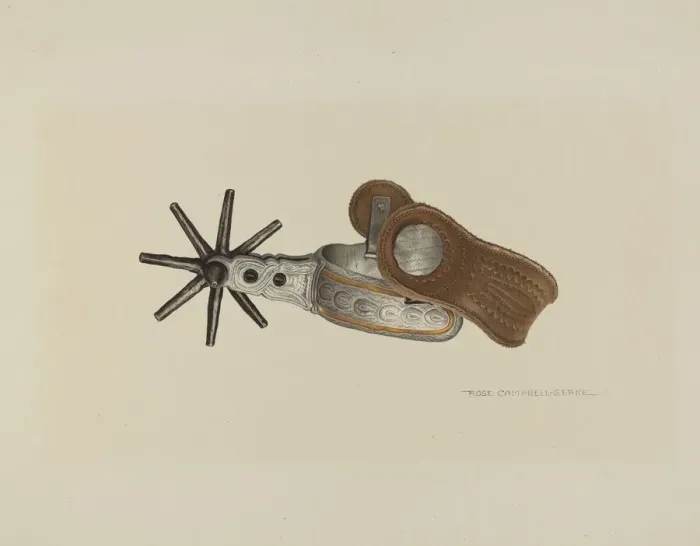 Framed Print : Spur and Rowel, 1935 / 1942. Creator: Rose Campbell-Gerke Framed Print : Spur and Rowel, 1935 / 1942. Creator: Rose Campbell-Gerke