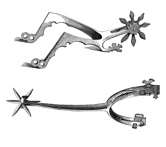 Framed Print : Spurs, 13th-16th century, (1870) Framed Print : Spurs, 13th-16th century, (1870)