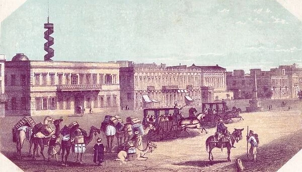 Square in Alexandria, 19th century? Creator: Unknown