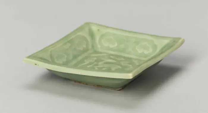 Framed Print : Square Dish with Symbols of Longevity and Immortality, Yuan dynasty (1271-1368). Creator: Unknown Framed Print : Square Dish with Symbols of Longevity and Immortality, Yuan dynasty (1271-1368). Creator: Unknown