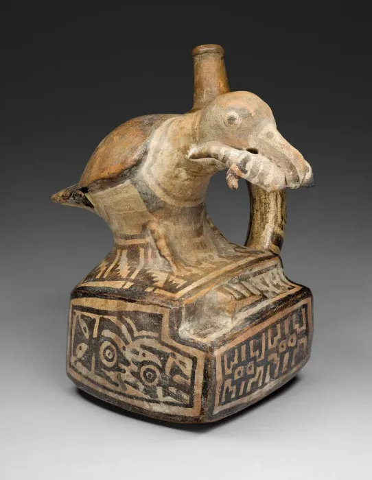 Framed Print : Square Handle Spout Vessel with Form of a Bird Eating a Lizard, 100 B. C. / A. D. 500 Framed Print : Square Handle Spout Vessel with Form of a Bird Eating a Lizard, 100 B. C. / A. D. 500