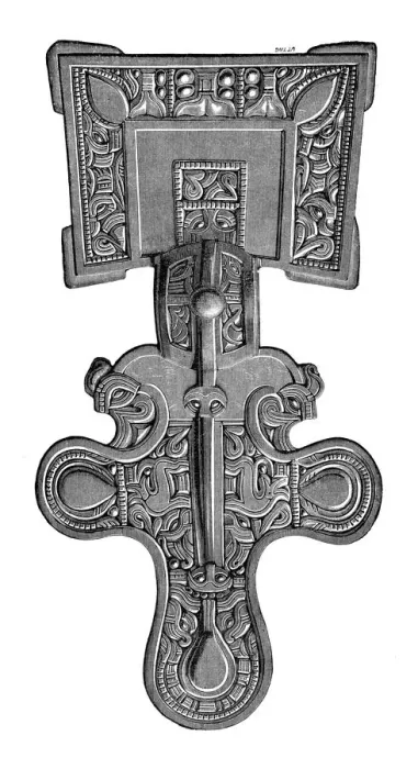 Framed Print : Square-headed fibula, from Ragley Park, Warwickshire, 1893 Framed Print : Square-headed fibula, from Ragley Park, Warwickshire, 1893
