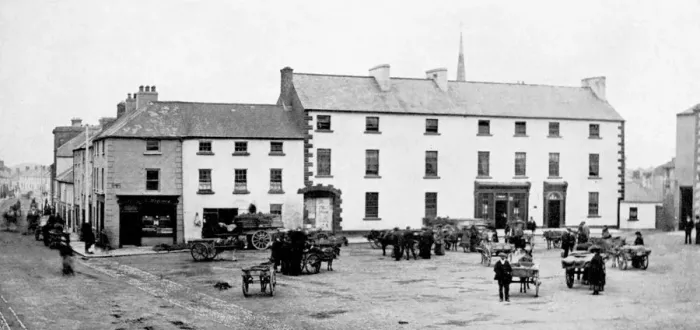 Framed Print : The Square, Mountmellick, County Laois, Ireland, 1924-1926. Artist: W Lawrence