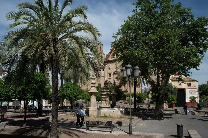 Framed Print : The square in front of the parish church of Santa Maria de Gracia, Cordoba, Spain, 2023. Creator: Ethel Davies Framed Print : The square in front of the parish church of Santa Maria de Gracia, Cordoba, Spain, 2023. Creator: Ethel Davies