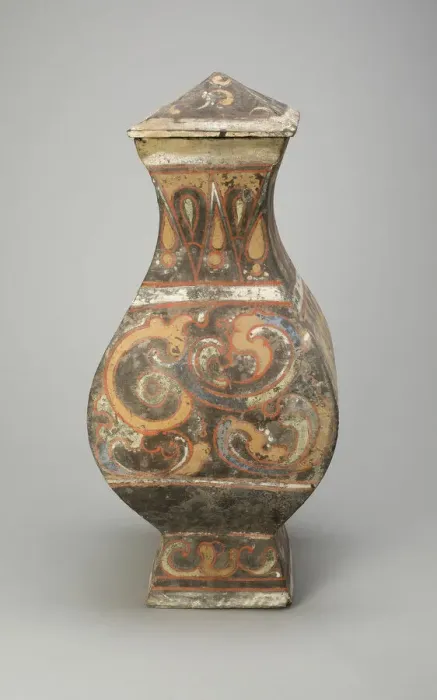 Framed Print : Square-Sectioned Jar (Fanghu), Western Han dynasty (206 B. C. -A. D. 9). Creator: Unknown Framed Print : Square-Sectioned Jar (Fanghu), Western Han dynasty (206 B. C. -A. D. 9). Creator: Unknown