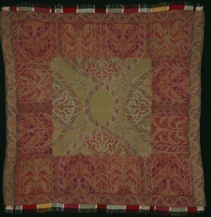 Framed Print : Square Shawl, India, 1840  /  45. Creator: Unknown