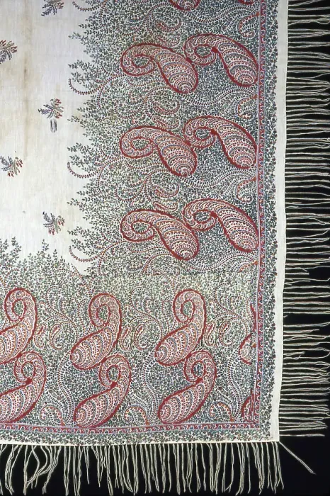 Framed Print : Square Shawl, Paisley, 1860 / 70. Creator: Unknown