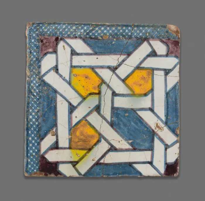 Framed Print : Square Tile, Morocco, Late 19th century. Creator: Unknown Framed Print : Square Tile, Morocco, Late 19th century. Creator: Unknown