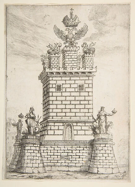 The Square Tower, 1637. Creator: Claude Lorrain