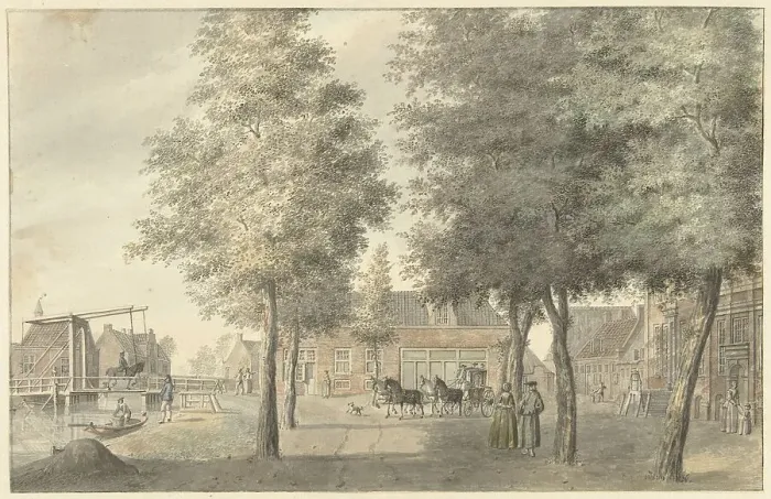 Framed Print : Square in the village of Zuilen, 1757-1822. Creator: Hermanus Petrus Schouten Framed Print : Square in the village of Zuilen, 1757-1822. Creator: Hermanus Petrus Schouten