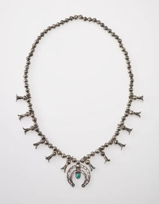 Framed Print : Squash blossom necklace, 1890-1915. Creator: Unknown Framed Print : Squash blossom necklace, 1890-1915. Creator: Unknown