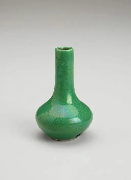 Framed Print : Squat green vase, 1700s. Creator: Unknown Framed Print : Squat green vase, 1700s. Creator: Unknown